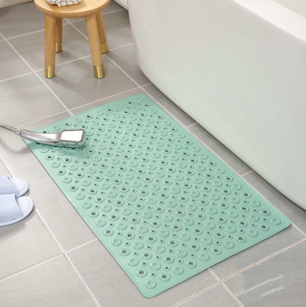 Non Slip Barrier Mat,Kitchen Rugs,Bathroom Anti-Slip pad Foot pad, Shower Anti-Fall PVC Floor mat-Green_50 x 80cm