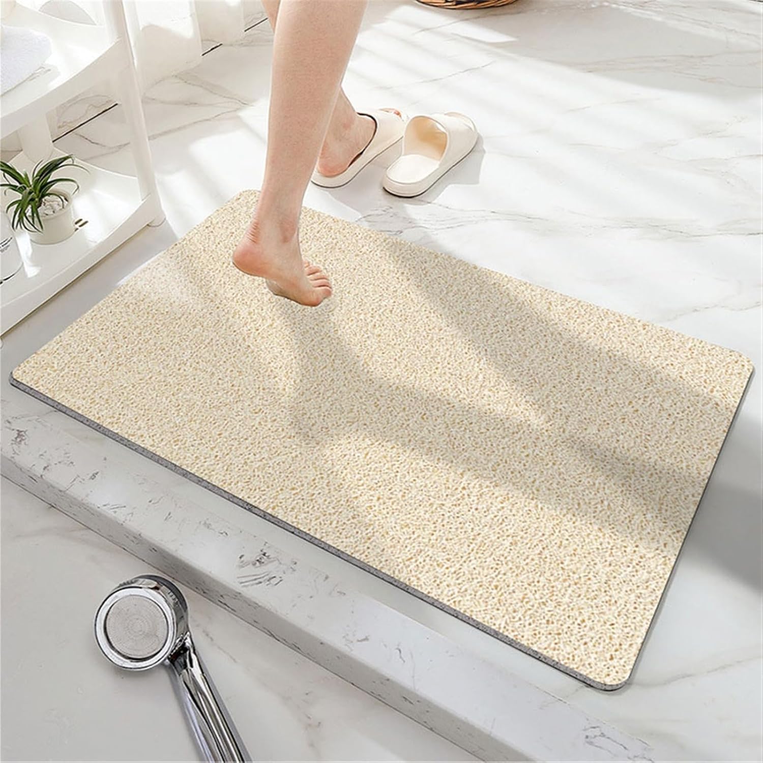 The Secure Mat for Shower, Non Slip Shower Mat, Shower Floor Mats, Shower Safety Mats Non-Slip for Seniors(Size:40x60cm/15.7x23.6in,Color:White)