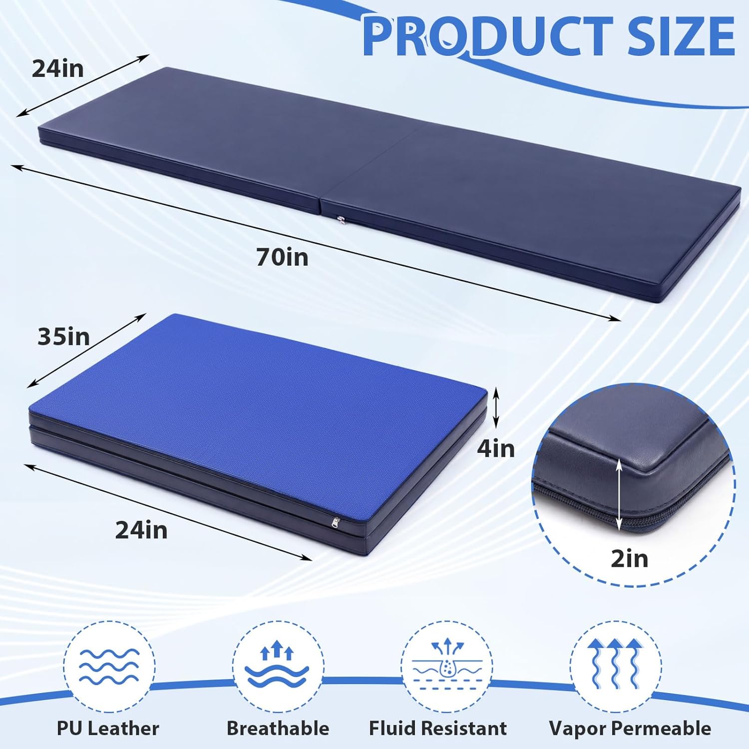 1 Pcs Fall Mat, 70 x 24 x 2 Fall Mat for Elderly Bedside Non Slip Foldable Safety Protection Pad Prevention Pad Reduce Risk for Handicap, Senior, Anti Fatigue