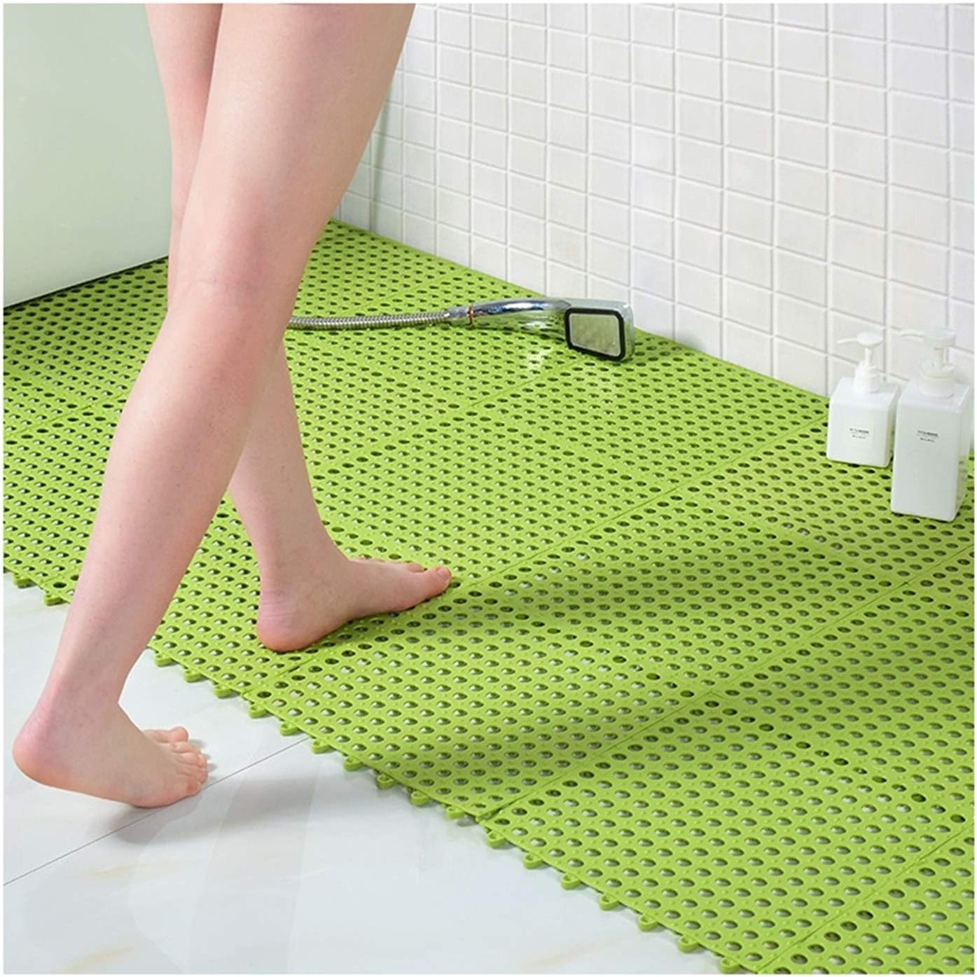 Bathroom Non-Slip Mat Anti-Fall Shower Room Foot Pad Large Hand Washing Bathroom Carpet WC Waterproof Mat, 30x30cm, 1cm Thick  (Color : C, Size : 36PCS)